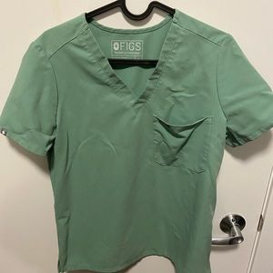 Figs Jade scrub top and bottom. Top is S. Bottom is S/P